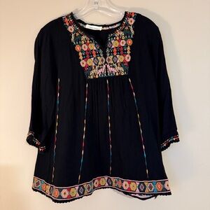 Anthropologie Nare Moda Embroidered top Large Cotton